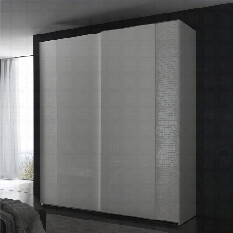 Rossetto Nighftly 2 Door Sliding Wardrobe In White