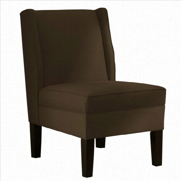 Skylibe Furnitur Upholstered A Rmless Wingback Chair In Rbown