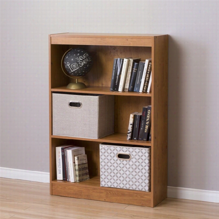 South Shore Axesx 3 Shelf Bookcsae In Counrty Pine