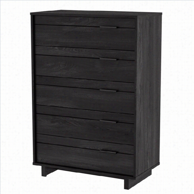 South Shore Fynn Chest In Gray Oak