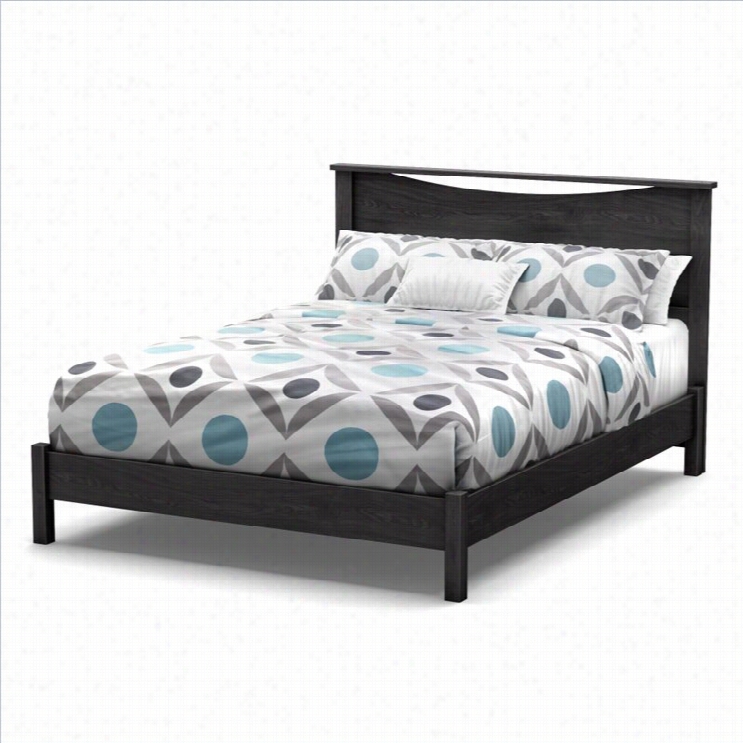 South Shore Maddox Queen Pla Tform Bed In Gray Oak