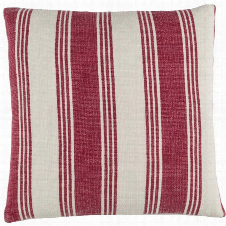 Surya Anchor Ba Y Down Fill 22 Square Pillow In Red