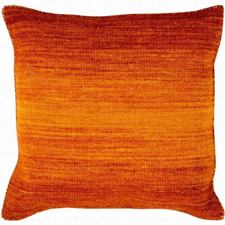 Surya Chaz Down Fil 18 Ssquare Pillow In Orange