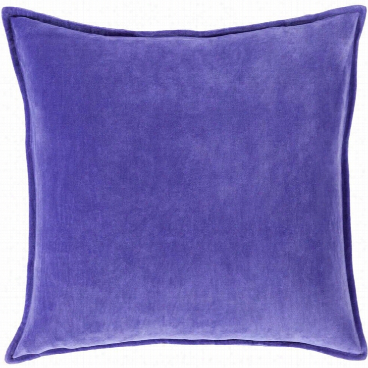 Surya Cotton Velvet  Down Fill 22 Adjusted Pillow In Violet