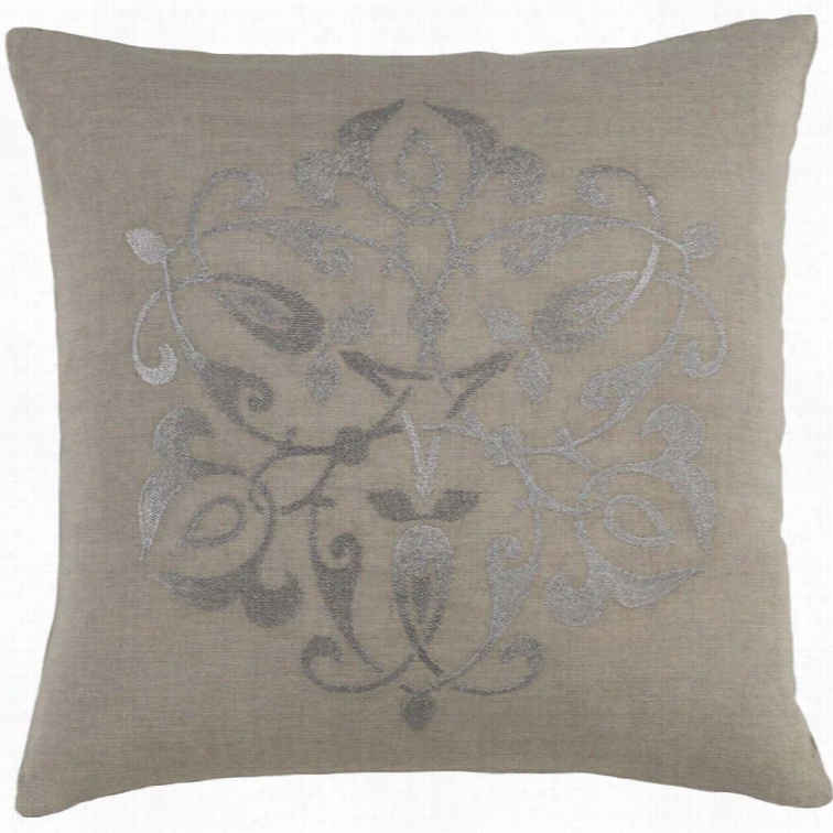 Suryya Ravati Poly Fill 18 Quare Pillow In Gray