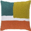 Surya Harvey Poly Fill 20 Square Pillow in Teal and Coral