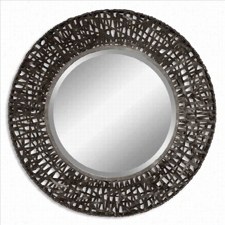 Uttermost Alita Black Woven Metal Mirror