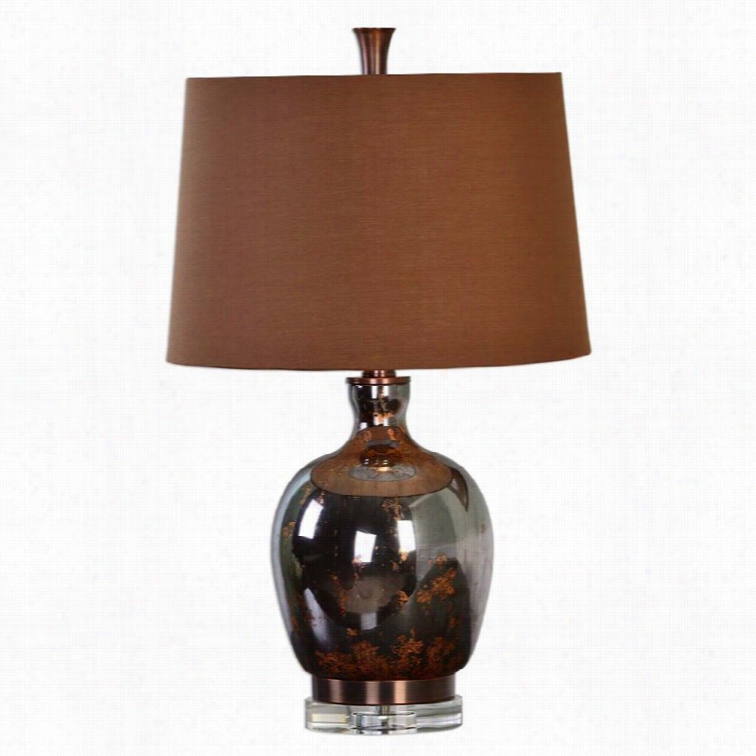 Uttermost Lilas Newspaper Vender Glass  Table Lamp