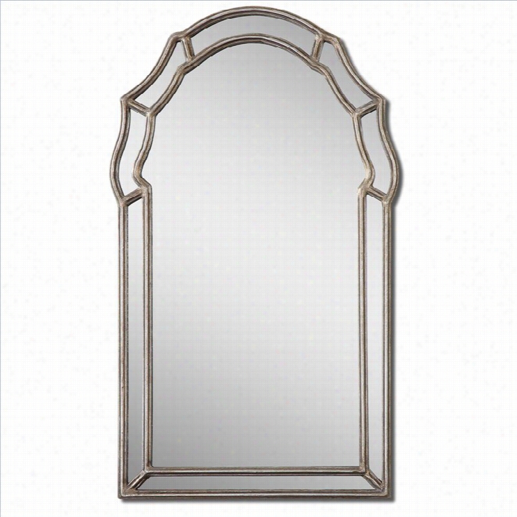 Uttermost Petri2zi Decorative Arc Hed Mirror In Anntique Silver