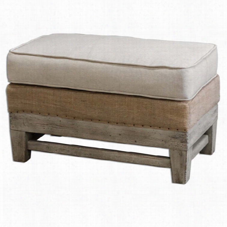 Uttermost Schafer Linen Ottoman