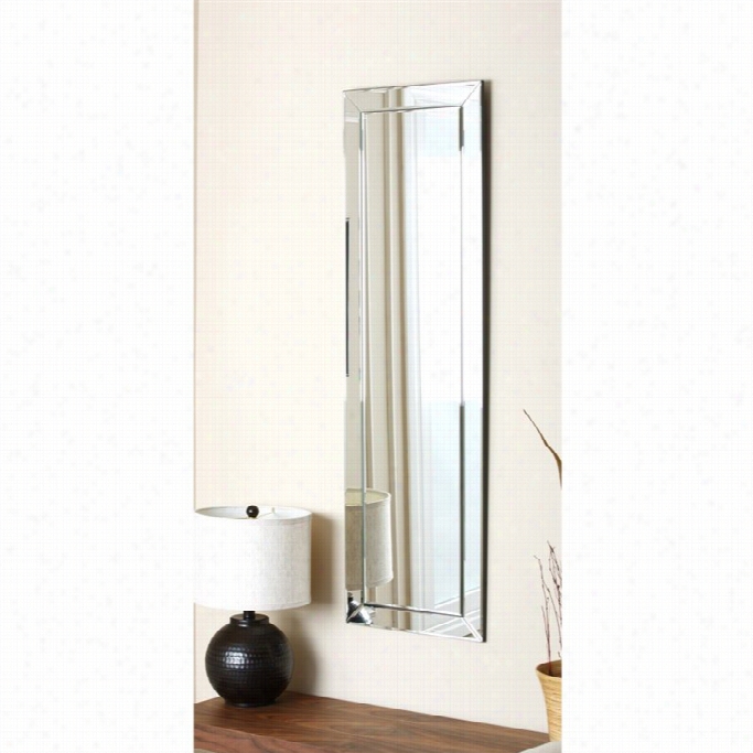 Abbyson Living Beama Glass And Wood Mirror In Silver