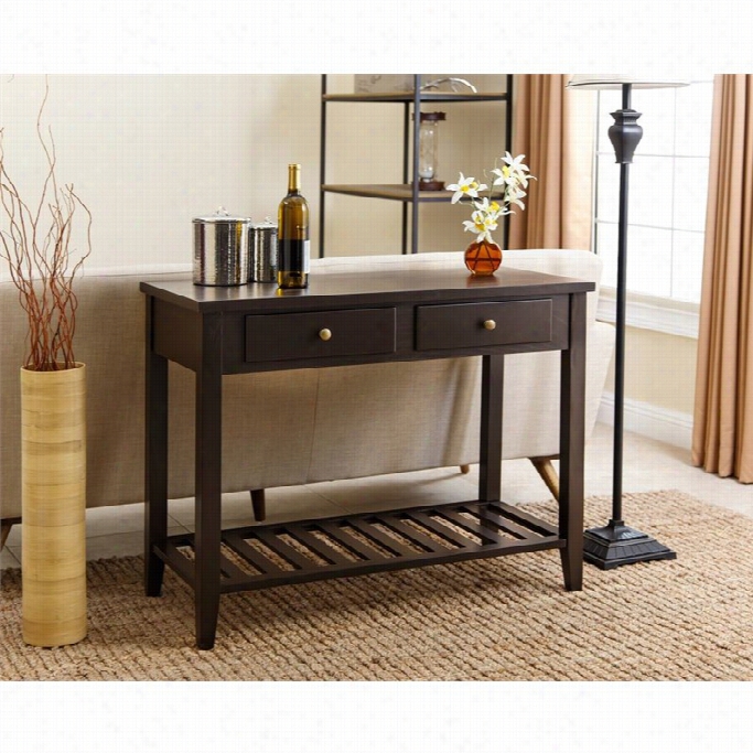 Abb Yson Living Console Table In Espresso Black