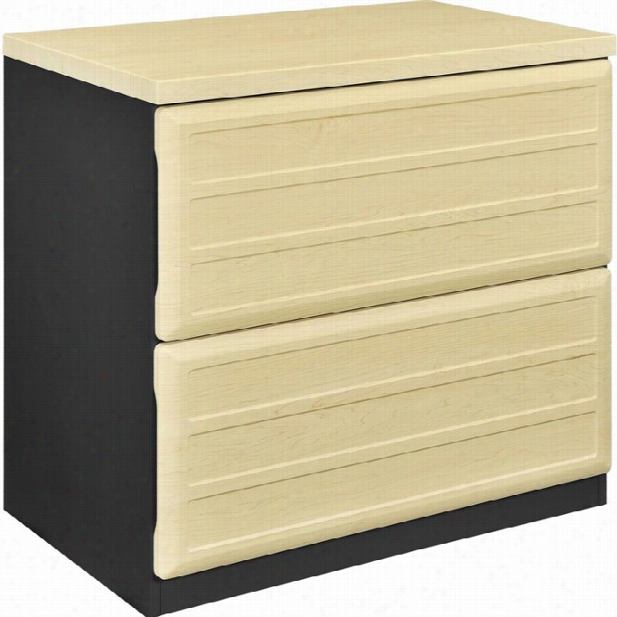 Altra Furniture Benjamin 2 Drawer File Cabinet In Natural And Gray