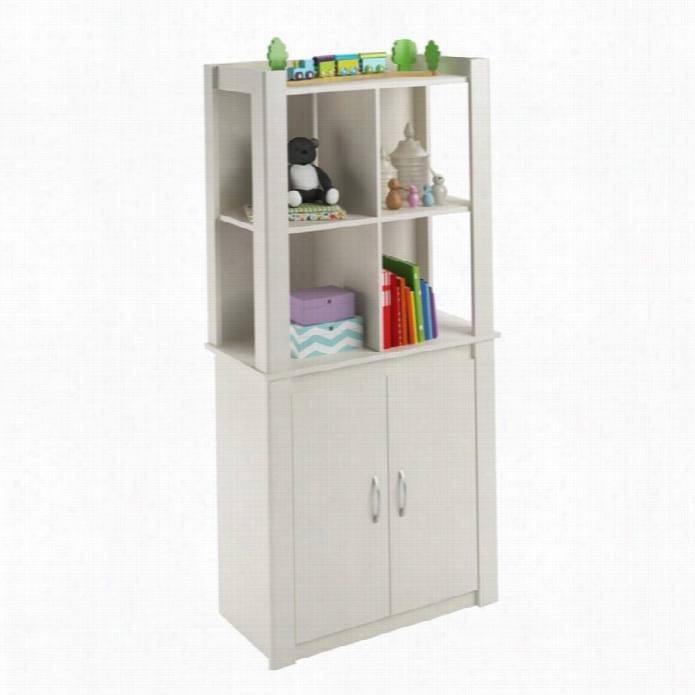 Ameriwood Cosco Riley 2 Door Wood Storage Cabinet In White