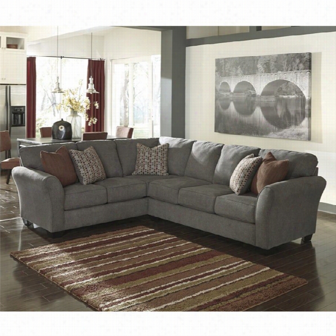 Ashley Furniture Doralin 2 Piece Sectional In  Steel