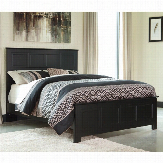 Ashely Prattfield Wood Queen Panel Bed In Black