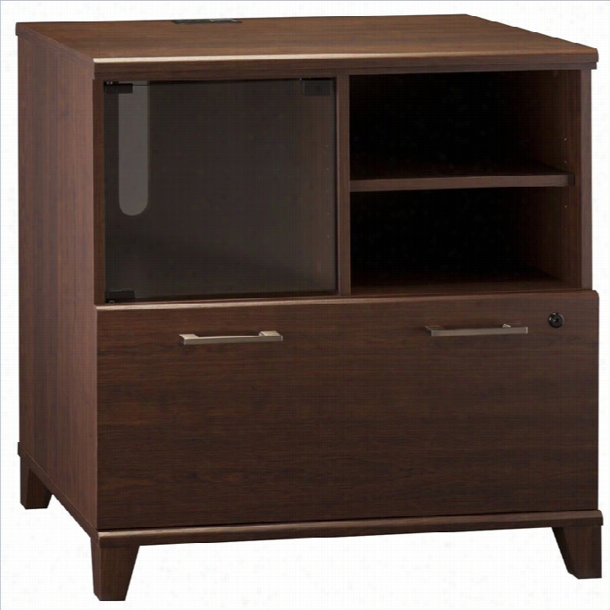 Bush Achieve 1 Drawer Laterall File Cabinet In Sweet Cherry