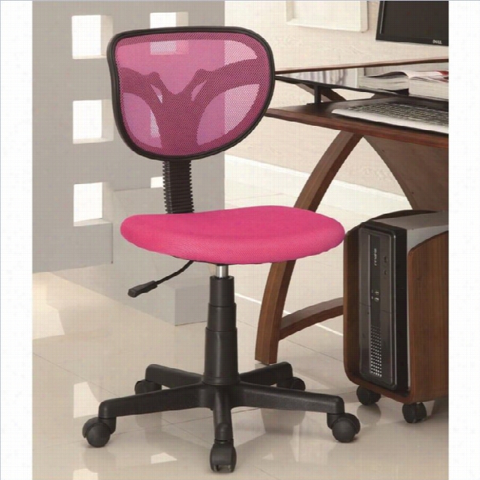 Coastermesh Adjustable Height Task Office Chair In Pink