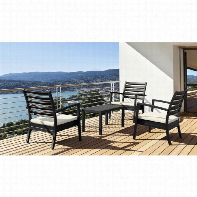 Compamia Artemis Xl Club Seating Placed 7 Piece In Black