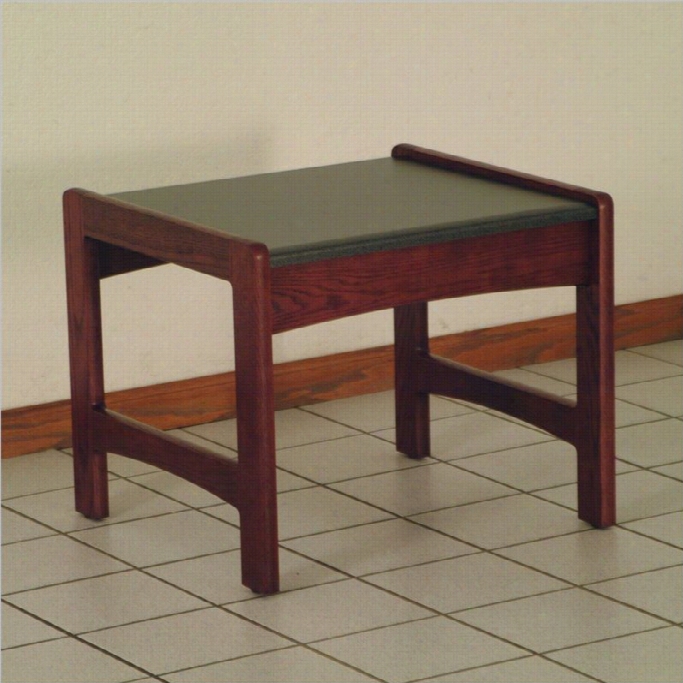 Dakota Wave End Table In Mahogany