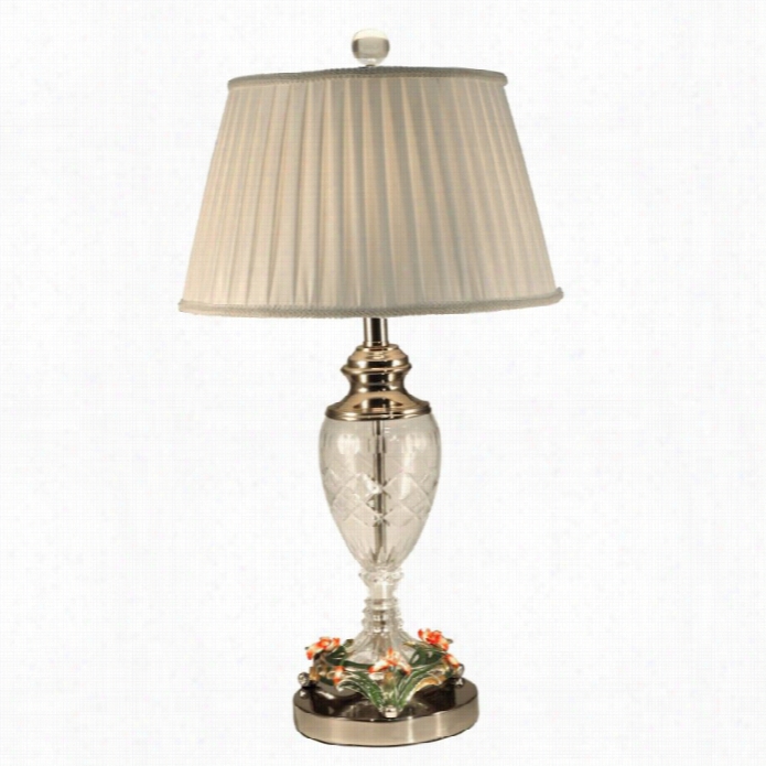 Daale Tiffany Crrystal Garden Floral Table Lamp