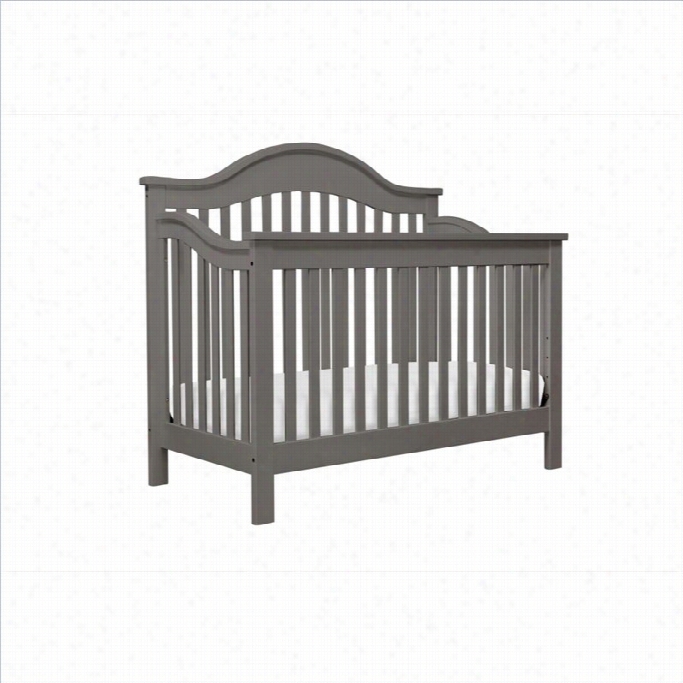 Davinci Jayyden 4-in-1 Convertible Crib In Slate With Crib Mattress