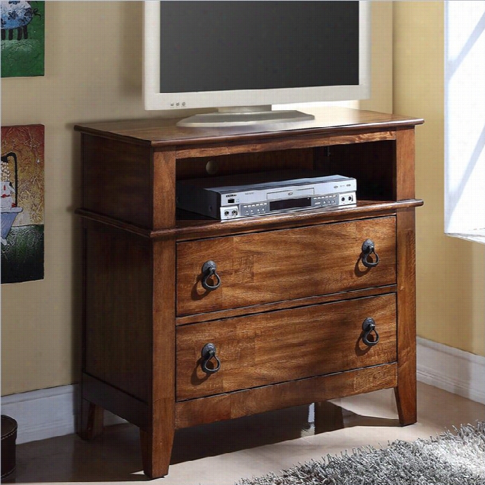 Elements Tucson Youth Tv Stand In Light Brown Lacquer