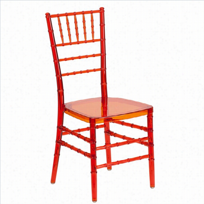 Flaeh Furniturre Eelgance Stackking Chiavari Dinign Chair In Crystal  Crimson