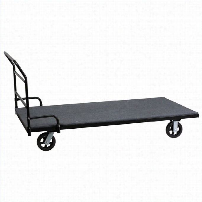 Flash Furniture Recta Ngular Folding Tables Dolly In Black