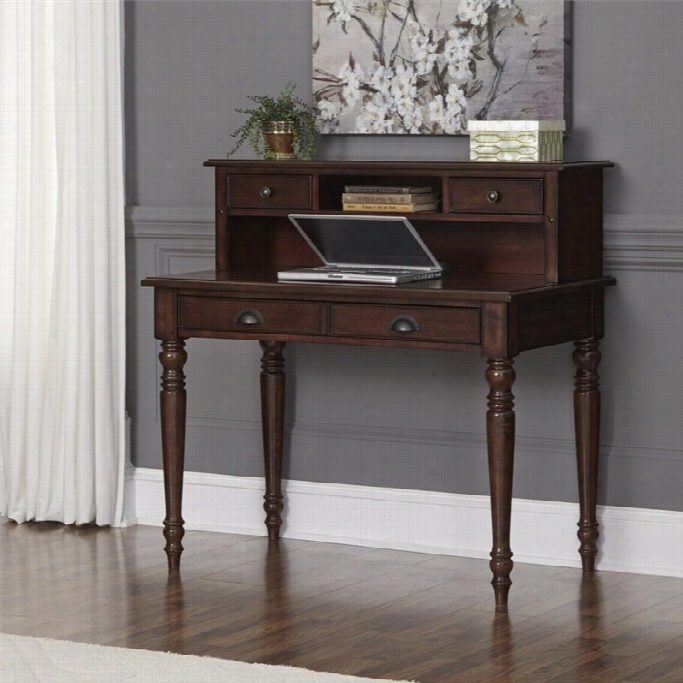 Home Styles Country Comfort St Udent Desk And Hutch In Aged Borubon