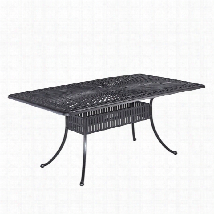 Home Styles Largo Rectangular Patio Dining Table In Charcoal