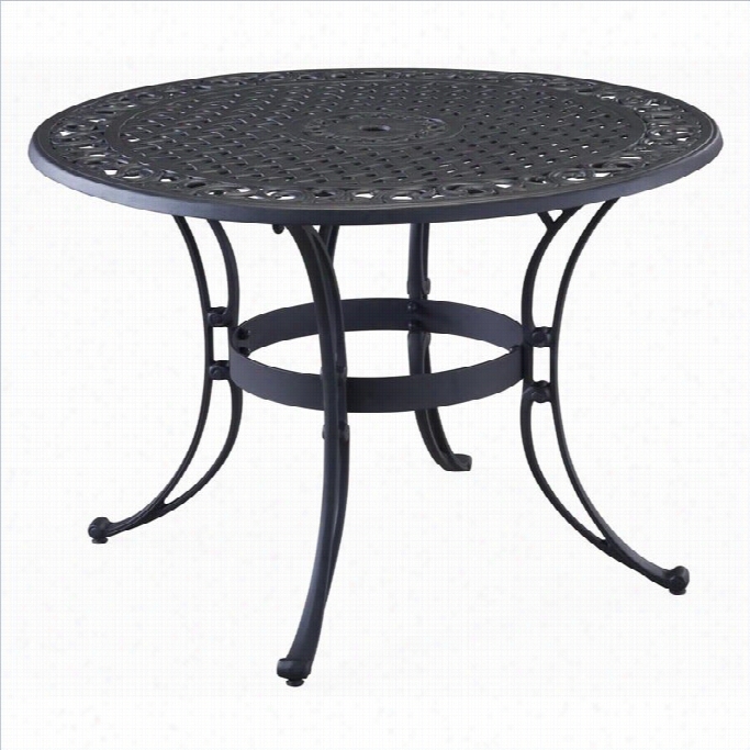Home Styles All Over Ouutdoor Dining Table In Wicked Finish-42 Diameter