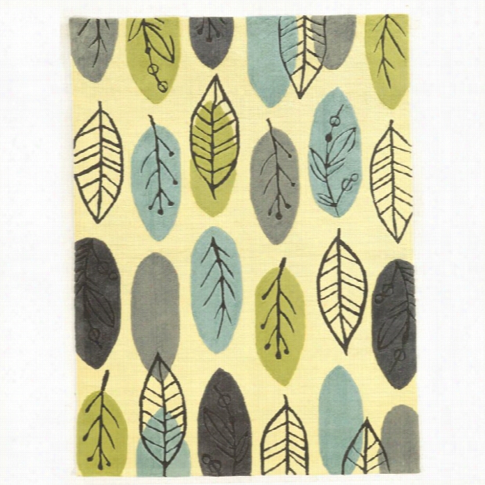 Linon Le Soleil 8' X 10' Hand Tufted Rugs In Blue And Green