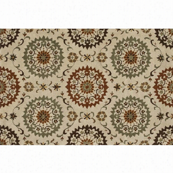 Loloi Fairfield 9' X 12' Wool Rug In Ivory And Sage