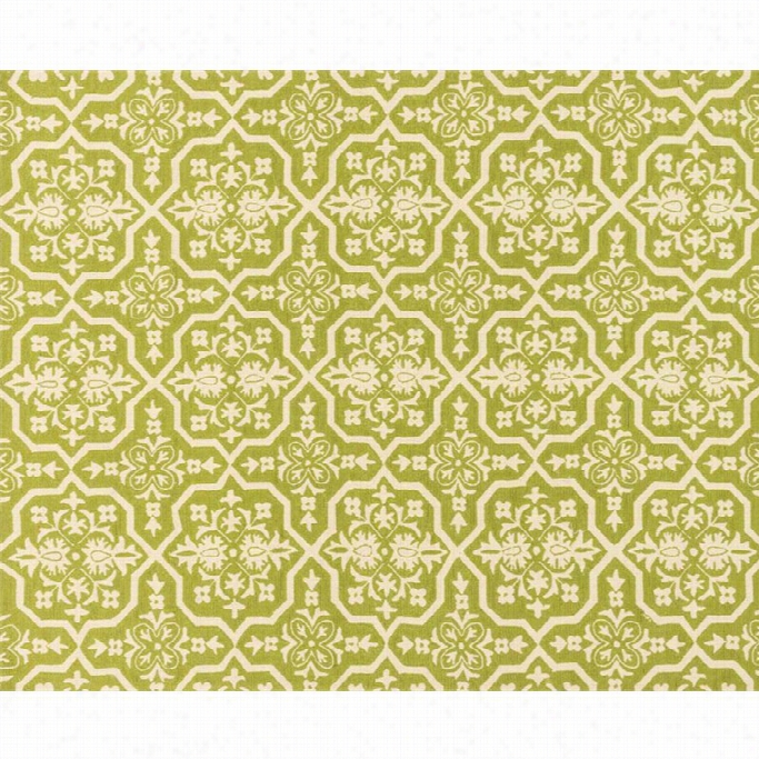 Lolojv Enice Beach 9'3 X 13' Hand Hooked Rug In Peridot And Ivory