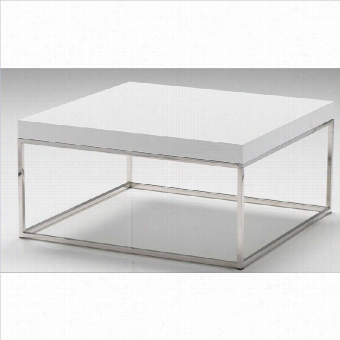 Mobittal Kubo Suqare Coffee Table In High Gloss White