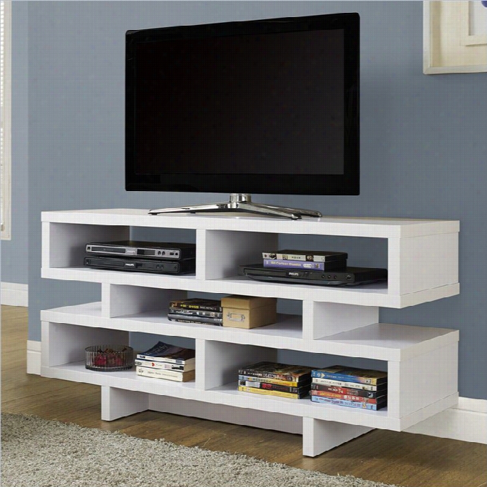 Monarch Hollow-core 48 Tv Console In White