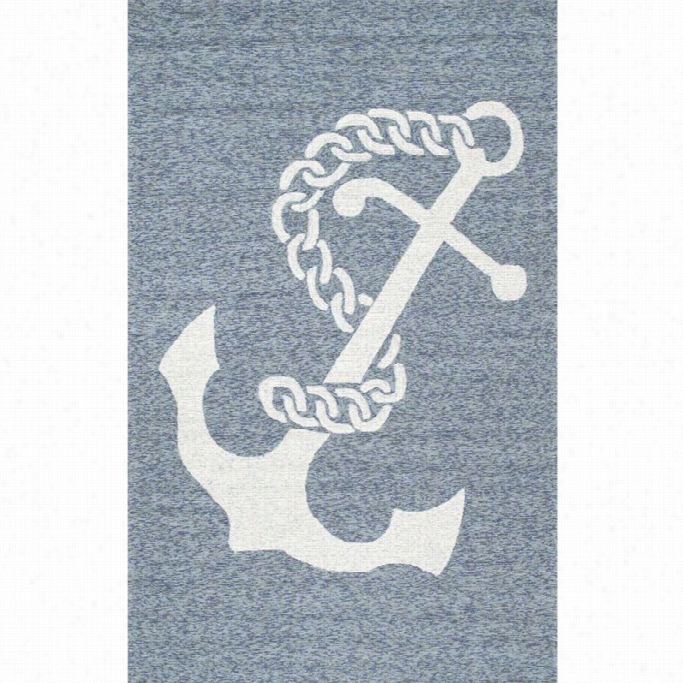 Nuloom 9' X 12' Hand Hooked Ahoy Area Rug In Dark Blue