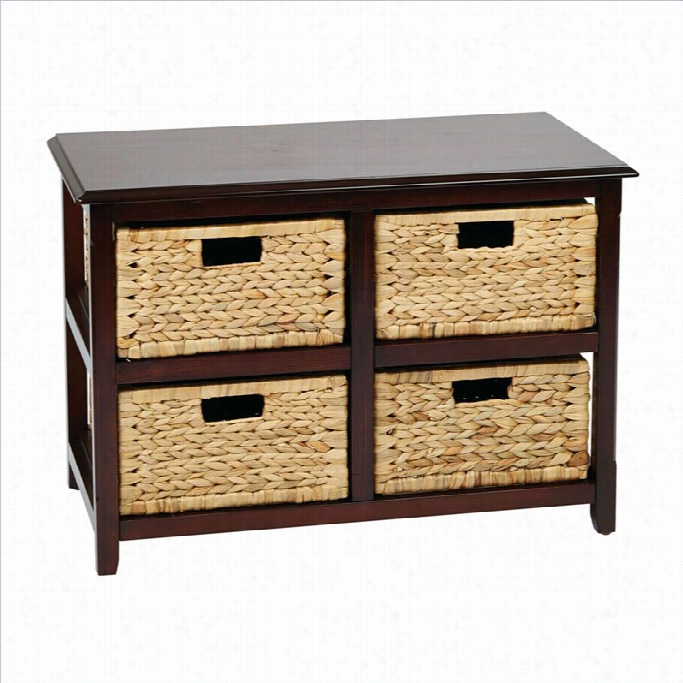 Office Star Seabrook Four Drawer  St0fashion Unit In Esprsso