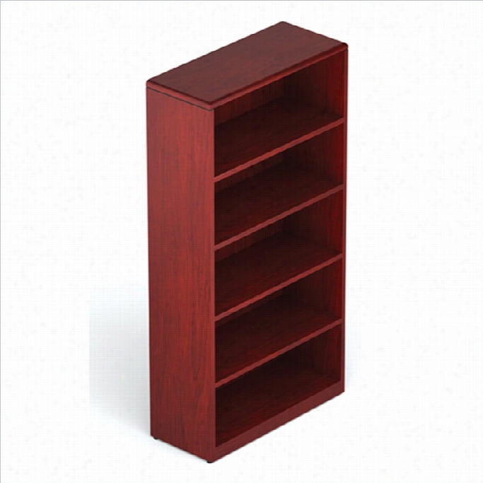 Officex To Go Margate 70 5 Shelf Bookcase In Cordovan