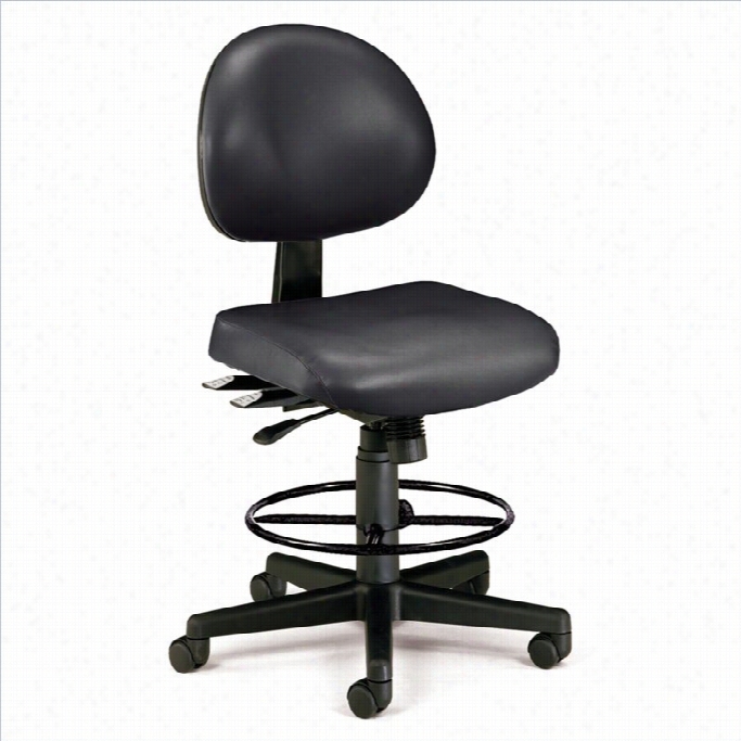 Ofm 24 Hour  Task Drafting Office Chair With Drafting Kit In Blsck