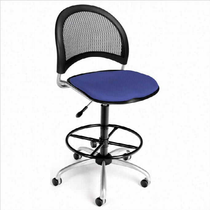 Ofm Omon Swivel Draf Tng Chair With Drafting Kit In Colonial Blue