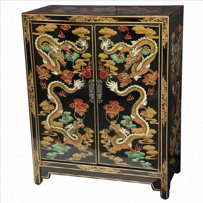 Oriental Furniture Shoe Cabinet In Black