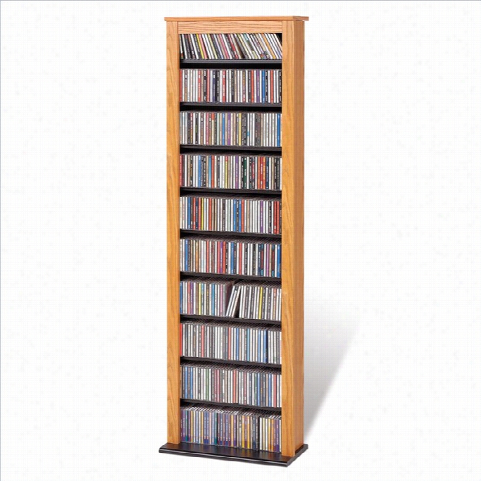 Prepac 64 Single Barirst Er Wall Media Storage Rack In Oak And Black