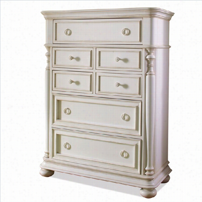 Riverside Furniture Placid Cove 7 Drawer Breast In Honeysuckle White