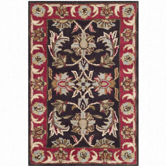 Safavieh Heritage Accent Rug  In Chocolate / Red