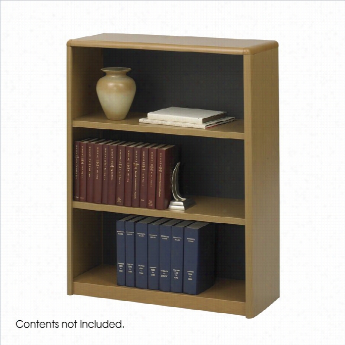 Safco 3-shelf Valuemate Medium Oak Economy Steel Bookcase