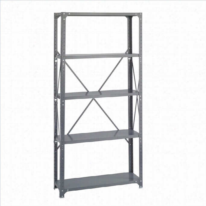 Safco 36 X 12 Commercial 5 Shelf Kit In Dark Grey Finish