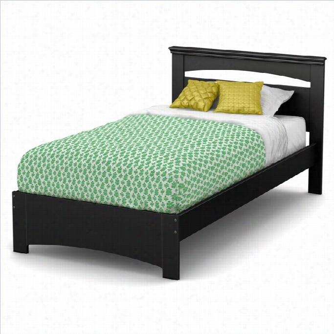 South Shore Libra 39' Twin Bed In  Pu Re Black