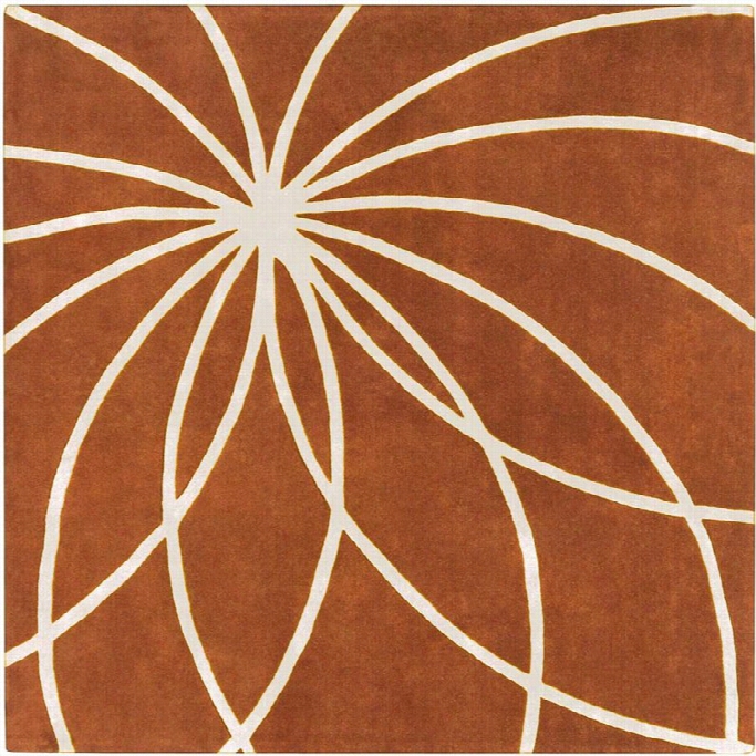 Surya Forum 8 'x 8' Square Hand Tuftd Wool Rug In Orange